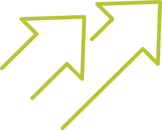 Icon of two upward arrows.